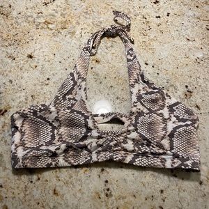 Vitamin A snakeskin bikini top